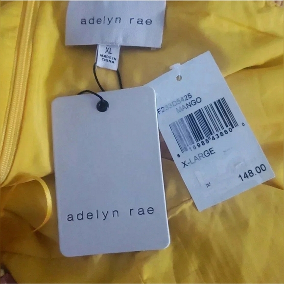 New Adelyn Rae Dress XL Cottagecore Tiered Floral Butter Yellow Smocked - Picture 3 of 13